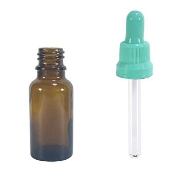 Imagem de Frasco de Vidro Âmbar 20ml conta gotas (20 Peças) Cor:Verde Agua