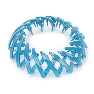 Imagem de Garra de cabelo de pássaro, estável, resistente ao desgaste, presilha de cabelo retrátil, compacta, portátil, firme, resistente, acessórios de cabelo de resina de plástico para home office para festas de encontros (azul)