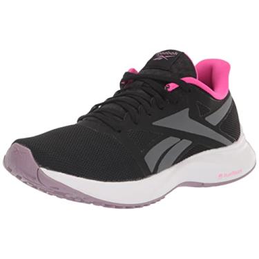 Imagem de Reebok Tênis de corrida feminino Runner 5.0, Preto/cinza puro/lilás infundido, 9.5