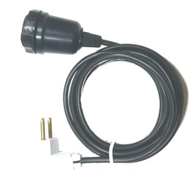 Imagem de Soquete C/ Rabicho Preto 2 Metros E Plug Para Iluminação