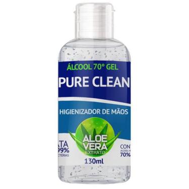 Imagem de Alcool Gel 70% Pure Clean Higienizador De Mãos 130ml Aloe Vera - Up Sp