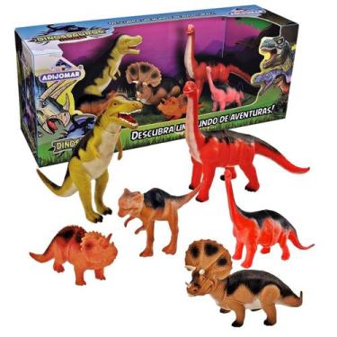 Imagem de Brinquedo 06 Dinossauros  Evolução Miniaturas - Adijomar