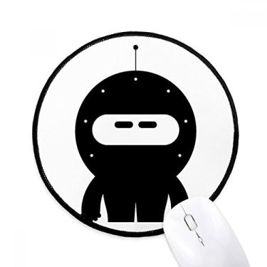 Imagem de DIYthinker Tapete de mouse robô monstro alienígena universo desktop escritório tapete redondo para computador