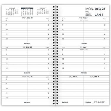 Imagem de Agenda de compromissos semanais 2021 e refil de agenda para 70-008 da AT-A-GLANCE, 709041021