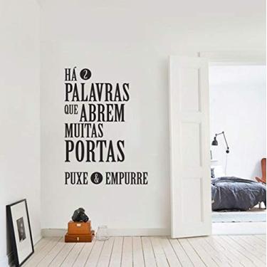Imagem de Adesivo de parede frase Palavras, Porta 48cm x 70cm