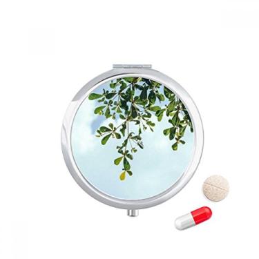 Imagem de Caixa de comprimidos Green Leaves Blue Sky com compartimento para armazenamento de remédios