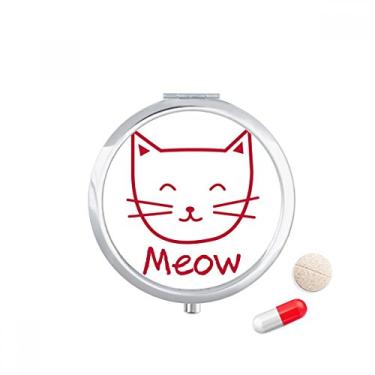 Imagem de Cat Mewing Caixa de armazenamento de remédios simples de proteger animal