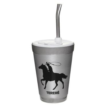 Imagem de Copo de Alumínio para Tereré com Tampa e Bomba Rodeo West 27017