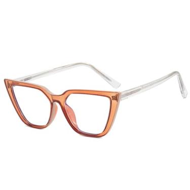 Imagem de Armações de óculos retrô de olho de gato, armação feminina de óculos leves, óculos ultraleves, tamanho único