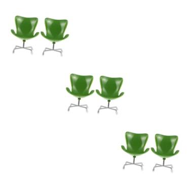 Imagem de Abaodam 6 Pçs Cadeira De Poltrona Mini Brinquedo Poltronas Giratórias Bonecas Mini Cadeira De Giratória Mini Decoração Crianças Poltrona Escultura Decoração Cadeira De Balanço Do