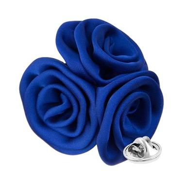 Imagem de Vittorio Vico Broche de lapela premium trio de flores - lapela formal para homens, broche de flor, 2.0" (5.10CM), Poliéster, Não aplicável