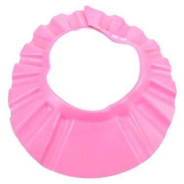 Imagem de VICASKY touca de banho bebê gorro rosa protetor de banho bebe viseira rosa shampoo infantil xampu touca de chá de bebê à prova d'água touca de cabelo brilho labial visor solar filho chapéu
