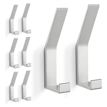 Imagem de PDGROW Ganchos para casaco montados na parede, 8 pacotes de ganchos de parede para pendurar roupas, casaco, toalha, corda, chaves, chapéus, bolsa, cabides de parede para cozinha, banheiro, porta,