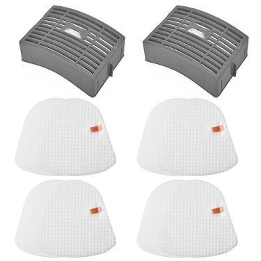 Imagem de Anewise Substituição de filtro para aspirador vertical Shark Navigator NV586 NV581 NV581Q NV585 NV580 Lift Away DLX, compare com as peças # XFFT580 e XHEP580, 2 hastes HEPA + 4 filtros de espuma e
