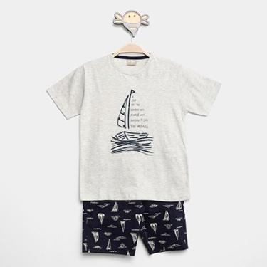 Imagem de Conjunto Infantil Milon Barco Camiseta + Bermuda Menino-Masculino