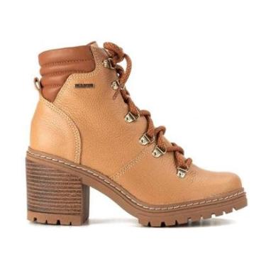 Imagem de Bota Coturno Fem Dakota Couro Salto Alto Caramelo G5722-0004-Feminino