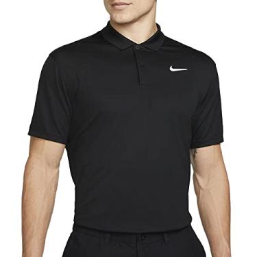 Imagem de Nike Camisa polo masculina NikeCourt Dri-Fit, Preto/branco, M