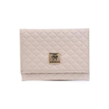 Imagem de Carteira Feminina Prática Pequena Fechamento com ímã Qualidade Santucci-Feminino