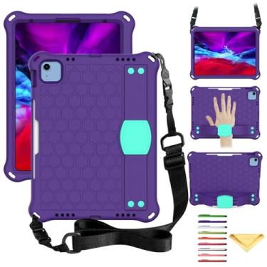 Imagem de UUcovers Capa para iPad 9ª/8ª/7ª geração de 10,2 polegadas e iPad Air 3 de 10,5 polegadas, 3ª geração e Pro 10.5 2017 com suporte para lápis/suporte/alça de mão/alça de ombro, capa resistente à prova