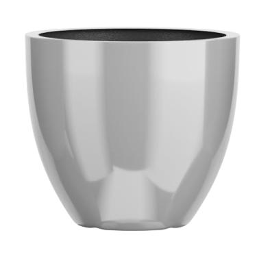 Imagem de Vaso Fibra De Vidro 45cm Viena M Estilo Vietnamita Plantas (Prata)