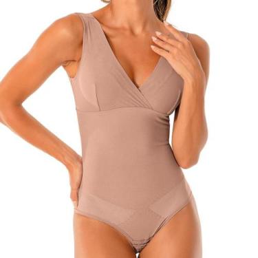 Imagem de Body Modelador Alta Compressão DeMillus 98132, 46, Bege rosado
