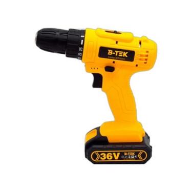 Imagem de Parafusadeira furadeira s/ fio 36v c/2 baterias recarregável e luz led