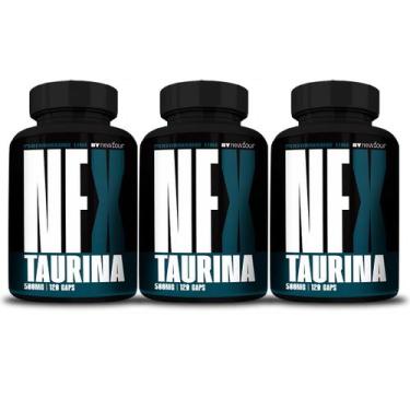 Imagem de 3x Taurina Pura 360 Cápsulas 2000mg - New Four
