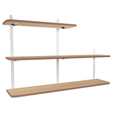 Imagem de Prateleira com 3 Níveis Decoração Sala Escritório Cardiff - Loja da Is