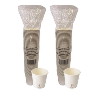 Imagem de Copo De Papel 200Ml Branco Biodegradável Térmico C/100 Copos - Fns
