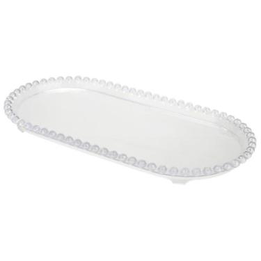 Imagem de Kit C/ 4 Travessas Oval Rasa Acrílico 24 Cm Porção - Magno festas, Tra