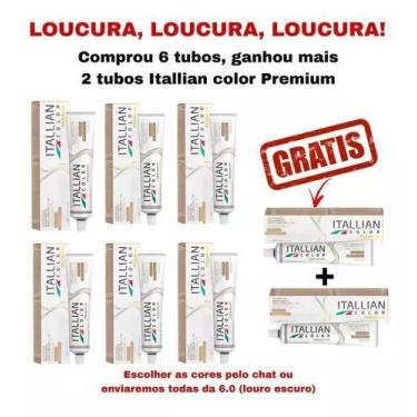 Imagem de Kit com 06 tubos Itallian color Premium ( DE SUA ESCOLHA ) + 02 tubos 