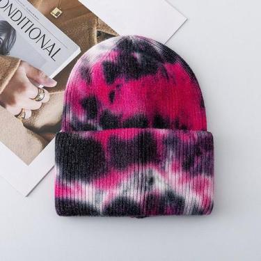 Imagem de Touca De Inverno Feminino Moda Tie Dye ELASHOPP