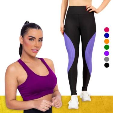 Imagem de KIT conjunto TOP ALÇA MÉDIA bojo + CALÇA LEGGING REDINHA Feminino Acad