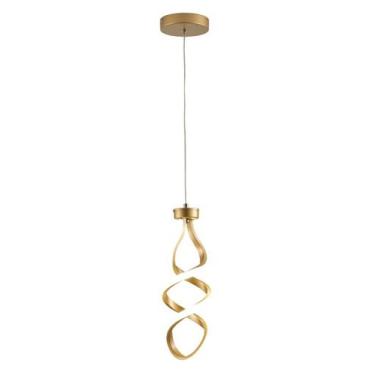 Imagem de Pendente Espiral Dourado 37cm Led 20W 3000K Bivolt - Nitrolux