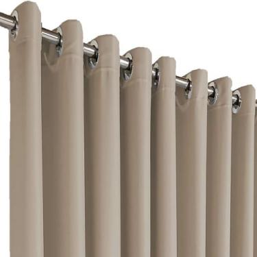 Imagem de cortina pé direito blackout Napoli 5,50 x 3,50 janela cinza - Bravin C