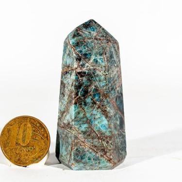 Imagem de Ponta Apatita Azul Pedra Natural Sextavado 65mm Classe B - Cristaisdec