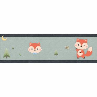 Imagem de Faixa Decorativa Adesivo Infantil raposa menino  Bebê Quarto - CG Mimo