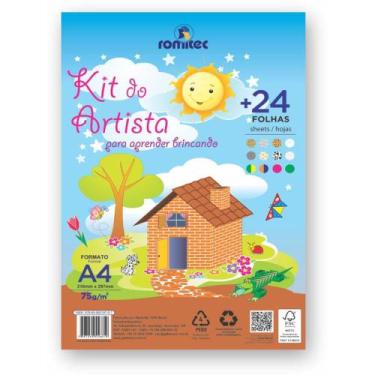 Imagem de Bloco para Educação Artística Livro Criativo KIT Artista - 24 Folhas -