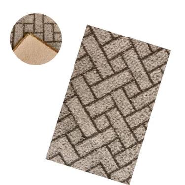 Imagem de Tapete Carpete 200x250cm Com Pelagem Curta Base Antiderrapante Marrom 