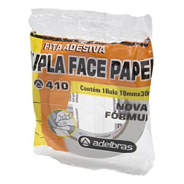Imagem de Fita Dupla Face FLOW-PACK 18MM X 30M  Papel Branco 410 - Adelbras