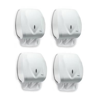 Imagem de Kit 4 Dispenser Para  Papel Toalha Premisse Velox Branco