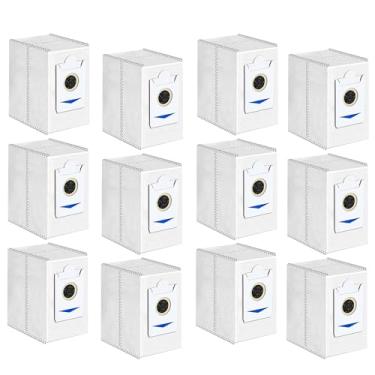 Imagem de GANGXUN Sacos de pó compatíveis com ECOVACS DEEBOT X2 Omni/X2/X2 PRO/DEX86 Sacos de substituição para aspirador de pó robô (branco, pacote com 12)