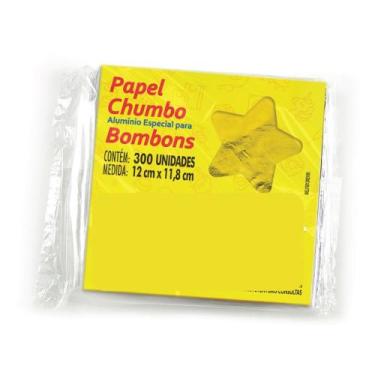 Imagem de Papel Chumbo para Bombom e Trufa 12x11,8cm 300 Unidades - Lucky Fest, 