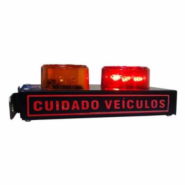 Imagem de Mini Sinalizador Saída de Garagem com Buzzer Cuidado Veículos - DNI 69