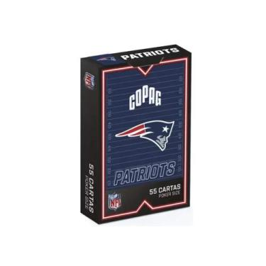 Imagem de Jogo de Cartas Baralho NFL New England Patriots 55 Cartas Copag - 3458