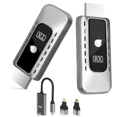 Imagem de DOBVDLA Transmissor e receptor HDMI sem fio decodificação 4K saída 1080p Plug & Play 2,4G/5G kit extensor HDMI sem fio portátil para transmissão de vídeo e áudio para monitor de laptop/PC/projetor