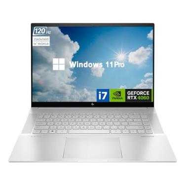 Imagem de HP Envy i7 4060 Business Laptop, tela sensível ao toque WQXGA de 16 polegadas 120Hz, Intel Core i7-13700H, GeForce RTX 4060, 32 GB DDR5 RAM, SSD PCIe M.2 de 1 TB, Wi-Fi 6, Windows 11 Pro, prata