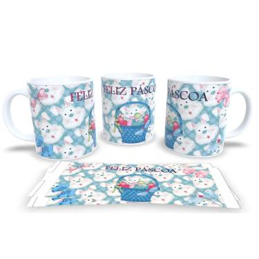 Imagem de Canecas de Porcelana Personalizada Páscoa Encanto e Doçura em Cada Gole