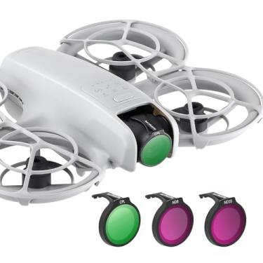 Imagem de Conjunto de filtros de lente Sunnylife para DJI NEO, kit de filtro ND multirevestido, acessórios para drone NEO, pacote com 3 (ND8, ND16, CPL)