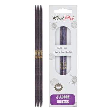 Imagem de ubics - Juego de 5 agujas de tejer de doble punta, alfileres de madera para calcetines, sombreros, manoplas, punto corto y redondo, 15 cm x 2,75 mm